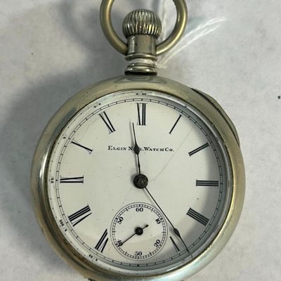 Elgin Silveroid Key Wind Pocket Watch