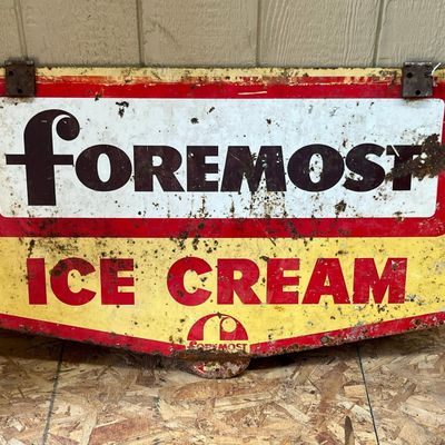 Foremost Ice Cream Metal Flange Sign