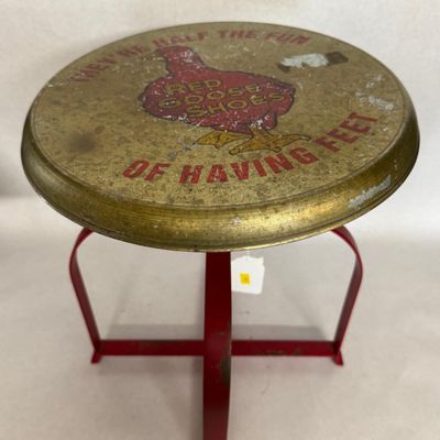 Red Goose Shoes Metal Advertising Stool