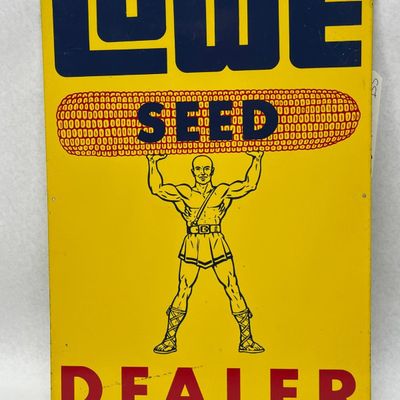 Lowe Seed Corn Metal Advertising Sign