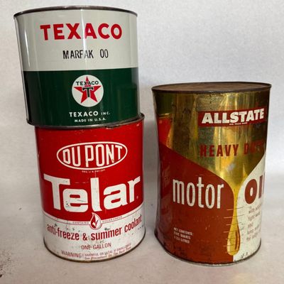 Set Texaco, DuPont & Allstate Auto Cans