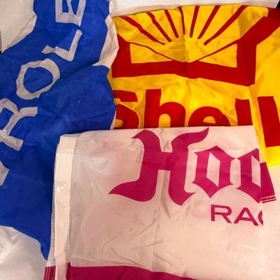 Shell, Chevrolet & Hoosier Auto Flags