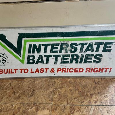 Interstate Batteries Embossed Sign