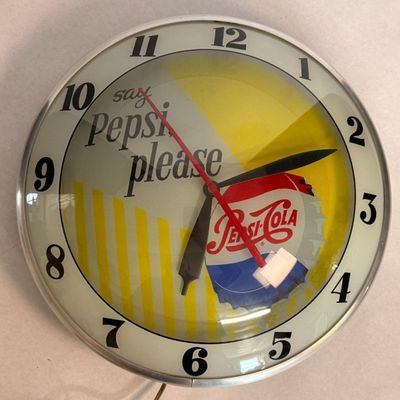 Pepsi-Cola Double Bubble Light-Up Clock
