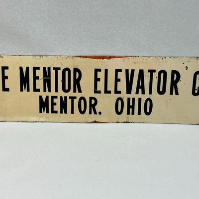 Mentor Elevator Co. Advertising Sign