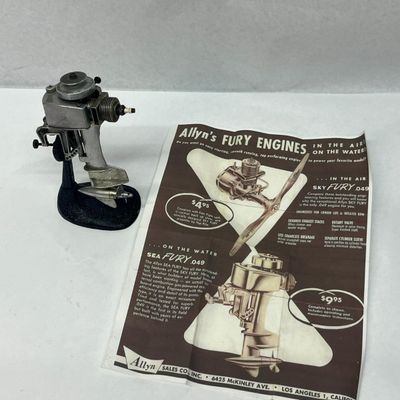 Allyn Sea Fury.049 Outboard w/ Stand