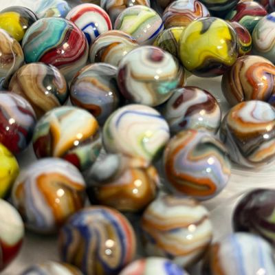 Machine-Made Swirl & Patch Marbles