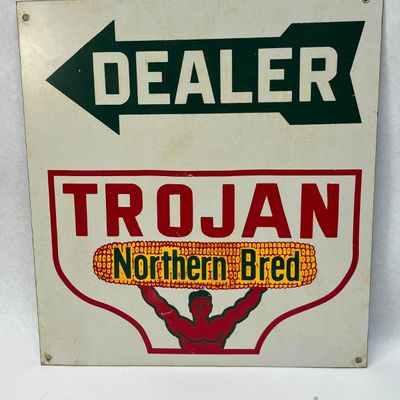 Trojan Northern Bred Dealer Metal Sign