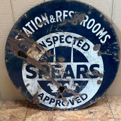 Spears Gasoline Station Inspection Sign
