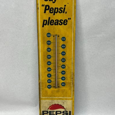 1963 Pepsi-Cola Thermometer Sign