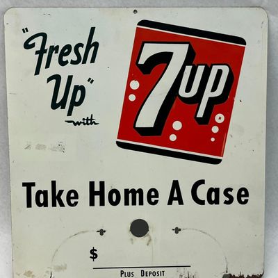 7-Up Metal Fresh Up Topper Sign
