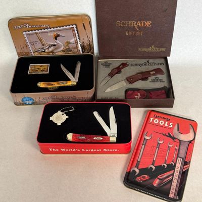 3 Case XX & Schrade Pocket Knife Sets