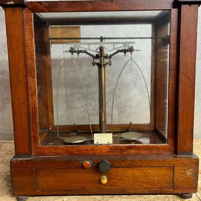Christian Becker Mahogany Balance Scale