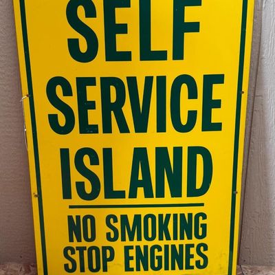 May Self Service Gas Station Sign