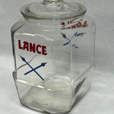Lance Eight-Sided Glass Cracker Jar