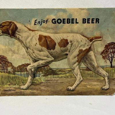 Goebel Beer Pointer Dog Sign