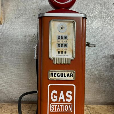 Red Gas Pump Cabinet