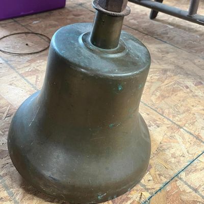 1925 Patent Industrial Cast Bronze Bell
