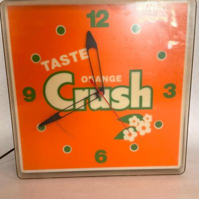 Dualite Orange Crush Sun-Watch Ad Clock