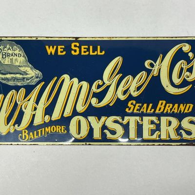 W.H. McGee & Co. Seal Brand Oyster Sign