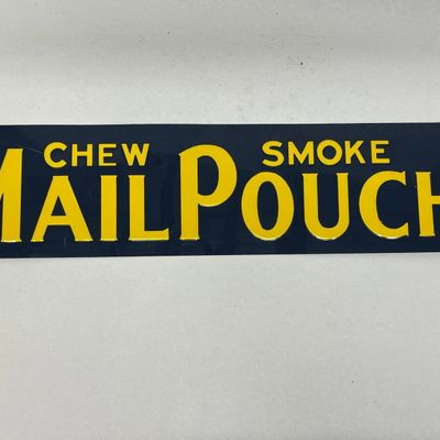 Mail Pouch Tobacco Embossed Metal Sign