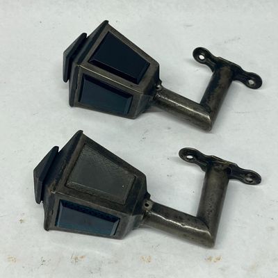 Pair Silver-Plated Carriage Sconces