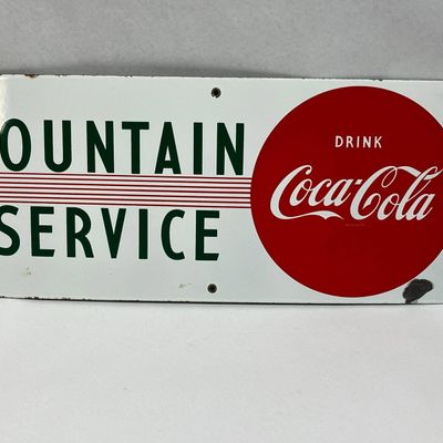 Coca-Cola Porc. Fountain Service Sign