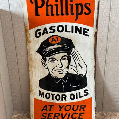 Phillips Gasoline & Motor Oils Sign