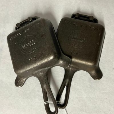 Pair Griswold 770 Cast Iron Ashtrays