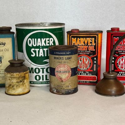 8 Maytag & Marvel Mystery Oil Cans