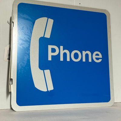 Double-Sided Public Telephone Sign