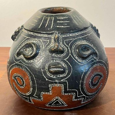 Sale Photo Thumbnail #281: Alcides Neo-Pre-Columbian Face Vessel