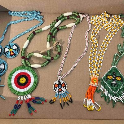 Sale Photo Thumbnail #582: Indigenous N. Amer. Seed Bead Jewelry