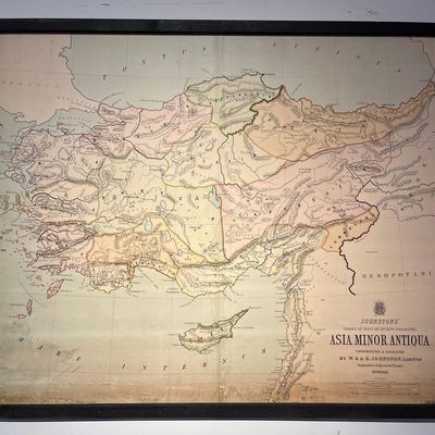 Sale Photo Thumbnail #70: W. & A.K. Johnston Asia Minor Wall Map