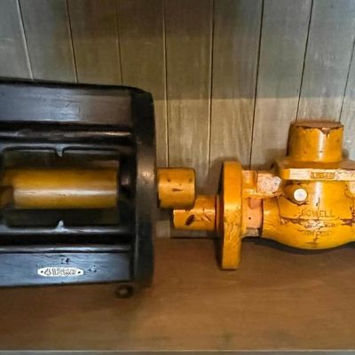 Sale Photo Thumbnail #593: Pair Powell Valve Wood Foundry Patterns
