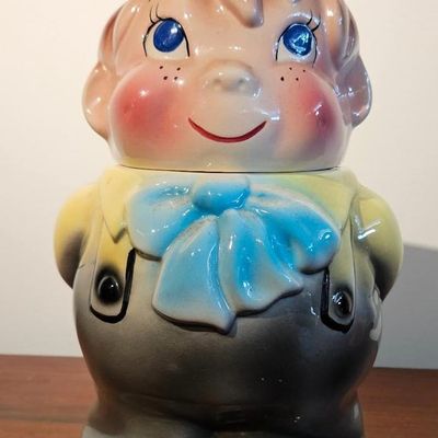 Sale Photo Thumbnail #247: Ceramic Boy Angel Cookie Jar