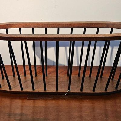 Sale Photo Thumbnail #317: Mid-Century Wood & Metal Spindle Rack