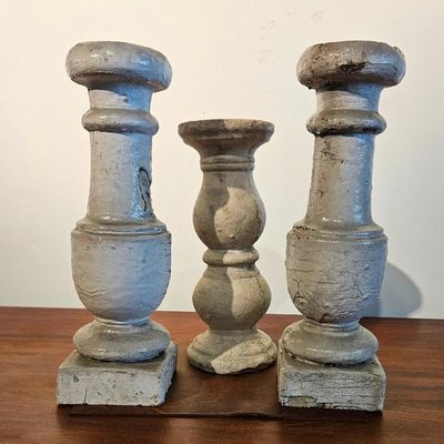 Sale Photo Thumbnail #271: Trio Wood Baluster Candle Holders