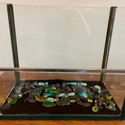 Sale Photo Thumbnail #141: Uranium & Colored Glass Prisms in Case