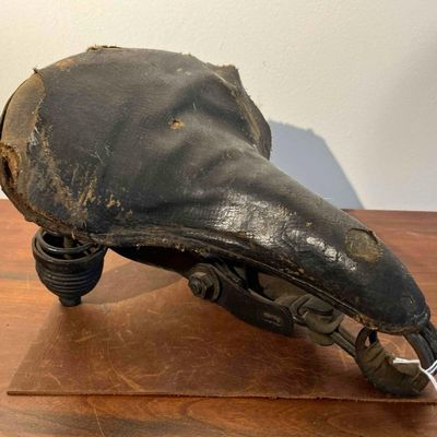 Sale Photo Thumbnail #510: 3-Spring Leather & Steel Cycle Saddle
