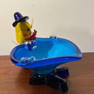 Sale Photo Thumbnail #471: Hand-Blown Art Glass Clown Figural Bowl