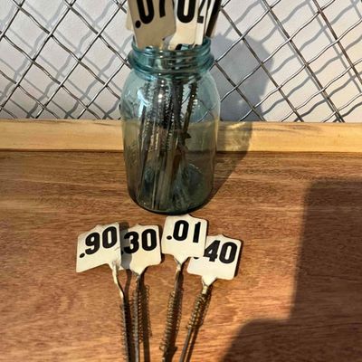 Sale Photo Thumbnail #437: Set Retail Price Markers & Blue Jar