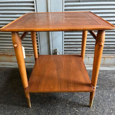 Sale Photo Thumbnail #44: Mid-Century Walnut Two-Tier Side Table