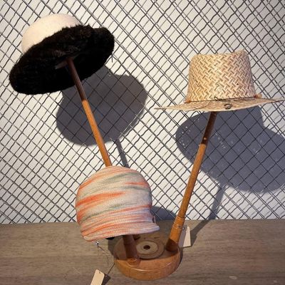Sale Photo Thumbnail #38: 3 Christian Dior & Derby Hats & Stand