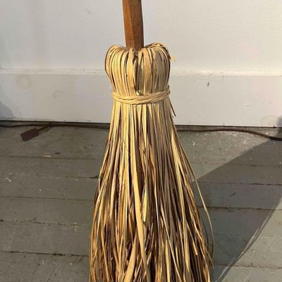 Sale Photo Thumbnail #296: Besom Broom w/ Hand-Carved Wood Handle