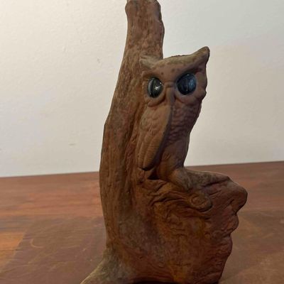 Sale Photo Thumbnail #290: American Textured Ceramic Owl Figurine