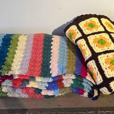 Sale Photo Thumbnail #194: A Pair of Crocheted Afghans