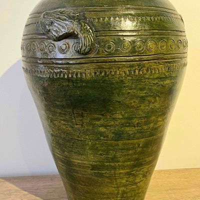 Sale Photo Thumbnail #176: Southeast Asian Jar w/ Fish, Green