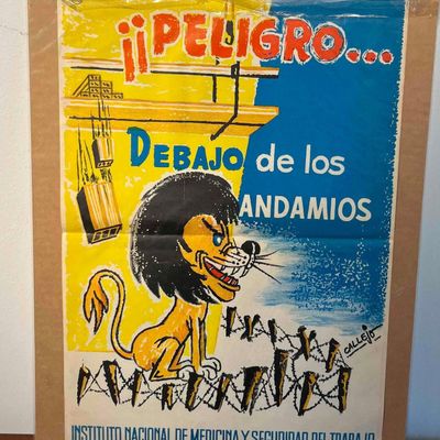 Sale Photo Thumbnail #424: Callejo, Safety Lithograph Poster, 1963