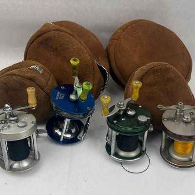 Sale Photo Thumbnail #720: 4 Pflueger & Shakespeare Baitcast Reels